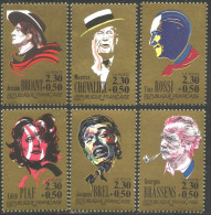 356 France Yv 2649-2654 Chanson Française Singers MNH ** Neuf SC (2649-2654-1b) - Música