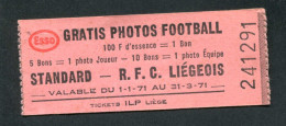 Jeton-carton De Nécessité - Ticket-prime 1969 "Esso Opération Mini Voiture - Ticket Thiriart à Liège" - Noodgeld