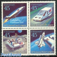 United States Of America 1989 Transport, Space 4v [+], Mint NH, Transport - Various - Post - Space Exploration - Joint.. - Ungebraucht