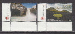 2013 Iceland Natural Wonders Waterfalls Tourism Complete Set Of 2 MNH - Ungebraucht