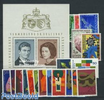 Liechtenstein 1967 Yearset 1967 (19v+1s/s), Mint NH, Various - Yearsets (by Country) - Unused Stamps