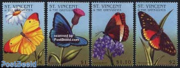 Saint Vincent 1996 Butterflies 4v, Mint NH, Nature - Butterflies - Flowers & Plants - St.Vincent (1979-...)