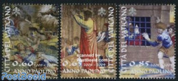 Vatican 2008 St. Paul Year 3v, Mint NH, Religion - Religion - Nuevos