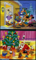 Grenada 1986 Christmas, Disney 2 S/s, Mint NH, Religion - Christmas - Art - Disney - Christmas