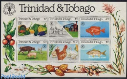 Trinidad & Tobago 1981 World Food Day S/s, Mint NH, Health - Nature - Food & Drink - Cattle - Fish - Poultry - Alimentazione