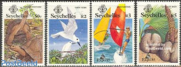 Seychelles 1985 Expo 85 4v, Mint NH, Nature - Birds - Fruit - Reptiles - Turtles - Frutta