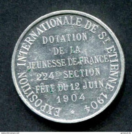 Jeton Publicitaire "Exposition Internationale De Saint Etienne - Fête Du 12 Juin 1904" - Monétaires / De Nécessité