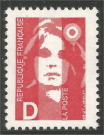 357 France Yv 2712 Marianne Bicentenaire D Rouge Red MNH ** Neuf SC (2712-1b) - 1989-1996 Marianne Du Bicentenaire