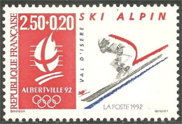 357 France Yv 2710 Jeux Olympiques Albertville Alpine Ski Alpin MNH ** Neuf SC (2710-1c) - Ski