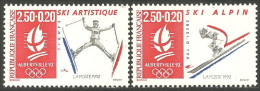 357 France Yv 2709-2710 Jeux Olympiques Albertville Ski MNH ** Neuf SC (2709-2710-1b) - Hiver 1992: Albertville