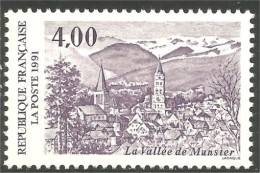 357 France Yv 2707 Vallée De Munster Valley Eglise Church Kirche MNH ** Neuf SC (2707-1b) - Monumentos