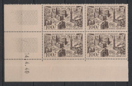 FRANCE - 1949 - Poste Aérienne PA N°YT. 24 - Lille 100f - Bloc De 4 Coin Daté - Neuf Luxe** / MNH - Airmail