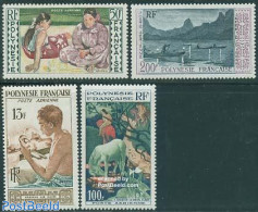 French Polynesia 1958 Airmail Definitives 4v, Mint NH, Nature - Transport - Fishing - Ships And Boats - Art - Modern A.. - Ongebruikt