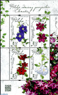 Poland 2019 Clematis 4v M/s, Mint NH, Nature - Flowers & Plants - Ungebraucht