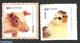 Iceland 2020 Young Domestic Animals 2v, Mint NH, Nature - Animals (others & Mixed) - Cattle - Poultry - Unused Stamps