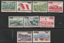 PEROU - Poste Aérienne N°87/95 ** (1951) U.P.U - Peru