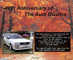 Antigua & Barbuda 2021 40 Years Audi Quattro S/s, Mint NH, Transport - Automobiles - Cars