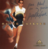 CLA - ATHLETISME - PHOTO DEDICACEE DU CHAMPION D'EUROPE ESPAGNOL 1999 REYES ESTEVEZ - Otros & Sin Clasificación