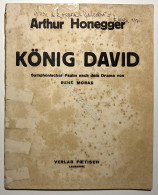 Spartiti - Arthur Honegger - König David: Symphonischer Psalm - Ed. 1924 - Sonstige & Ohne Zuordnung