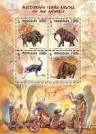 Mongolia 2023 Ice Age Animals 4v M/s, Mint NH, Nature - Animals (others & Mixed) - Birds - Prehistoric Animals - Rhino.. - Preistorici