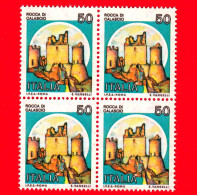 Nuovo - MNH - ITALIA - 1980 - Castelli D'Italia - Abruzzo - Quartina - Rocca Di Calascio, A L'Aquila - 50 L. - 1971-80: Nieuw/plakker