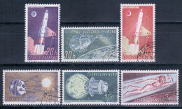 Czechoslovakia 1961 Mi# 1252-1257 Used - Soviet Space Research - Gebruikt