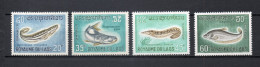 LAOS   N° 156 à 159    NEUFS SANS CHARNIERE    COTE 9.00€   POISSON ANIMAUX FAUNE - Laos