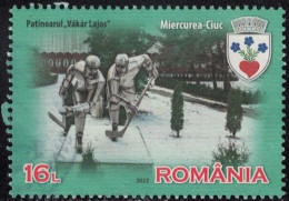 Roumanie 2022 Oblitéré Used Patinoire Et Statue De Lajos Vákár Miercurea Ciuc Y&T RO 6836 SU - Gebruikt