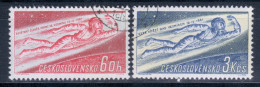 Czechoslovakia 1961 Mi# 1263-1264 Used - 1st Man In Space, Yuri A. Gagarin - Gebruikt