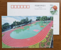 Basketball Court,Plastic Track And Field,China 2002 Nanchang High School Advertising Pre-stamped Card - Basketbal