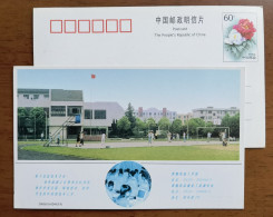 Basketball Stand,computer Classroom,China 2000 Changshu Technical School Advertising Pre-stamped Card - Pallacanestro