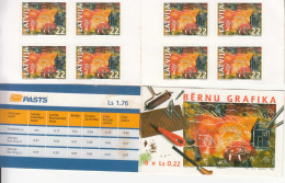 2006 Latvia BERNU Grafika Art Complete Booklet Of 8 MNH - Letland