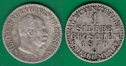 Brandenburg-Preussen 1 Silbergroschen 1870 C Wilhelm I. 1861-1888  (32531 - Petites Monnaies & Autres Subdivisions