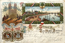 Offenbach - Landmannschaftl. Verein 25. Jubiläum 1902 - Litho - Offenbach