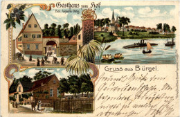 Offenbach - Gruss Aus Bürgel - Gasthof Zum Hof - Litho - Offenbach