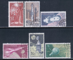 Czechoslovakia 1962 Mi# 1329-1334 Used - Space Research - Oblitérés