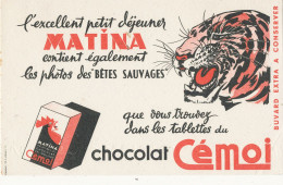BU 2818 -  BUVARD    CHOCOLAT  CEMOI   MATINA - Cacao