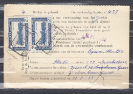 Kaartje Van Geneeskundige Dienst Van Geeraardsbergen Reizigers - Documentos & Fragmentos