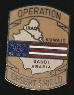 77654-Pin's .Irak.Kuwait.operation Desert..Militaire.Armée.2 Tacks..signé EEI 91 - Army