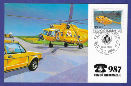 Jugoslawien  1986 ,  Auto-Moto Saveza - Maximum Card - First Day  25.2.1986 - Cartoline Maximum