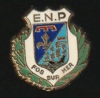 77659-Pin's .Ecole Nationale De Police De FOS Sur Mer. Sygné Y.D. - Police