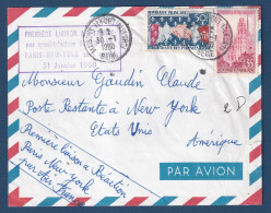 France - Première Liaison Par Quadriréacteur - Paris - New York - Air France - 1960 - Vliegtuigen