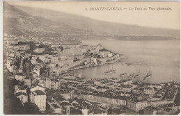 Monte Carlo  Le Port Et  Bateaux  Vue Generale - Monte-Carlo