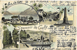 VD - CULLY Souvenir De Cully **RARE **commune De Bourg-en-Lavaux -Le Monument DAVEL - M. Fröhlicher Zurich) - Cully