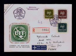 Gc8460 PORTUGAL "UIT Int.Union Telecommunications" Centenary Fdc 1965-05-17 Pmk Lisboa (mailed SCARCE) »Paris - Otros & Sin Clasificación