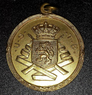 BELGIQUE Médaille Prix De Concours De Tir U.S.T.B 1948 - Gemeindemünzmarken