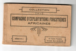 Gabon - Compagnie D'Exploitations Forestières (C.E.F.A.) - Série N°1 - Carnet De 12 Cartes Postales - Ed. C.E.F.A. - Gabón