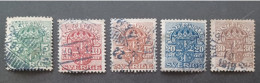 SVEZIA 1910 OFFICIAL STAMPS SCOTT O31-O33-O34-O35-O36-O37 ---- GIULY - Servizio