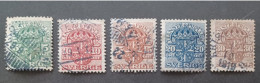 SVEZIA 1910 OFFICIAL STAMPS SCOTT O31-O33-O34-O35-O36-O37 ---- GIULY - Dienstmarken