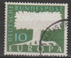 Bund 294 Gestempelt - Europa 1958 Mit Wasserzeichen - Usados